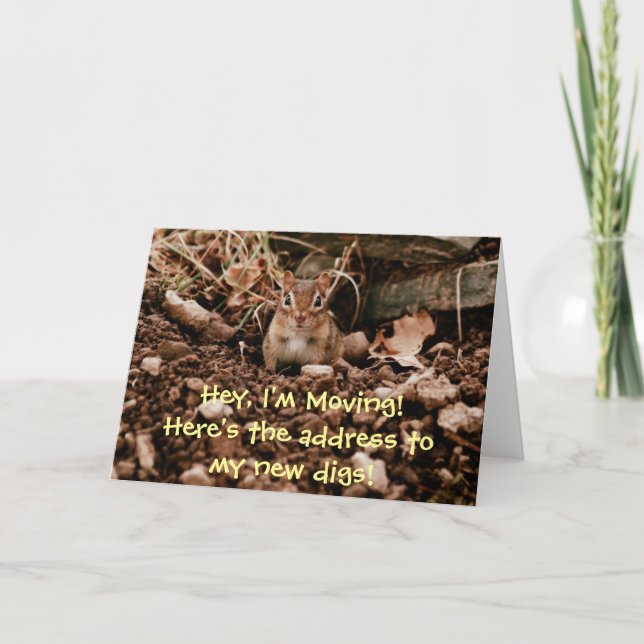 Faire-part Changement d'adresse Chipmunk Card (Devant)