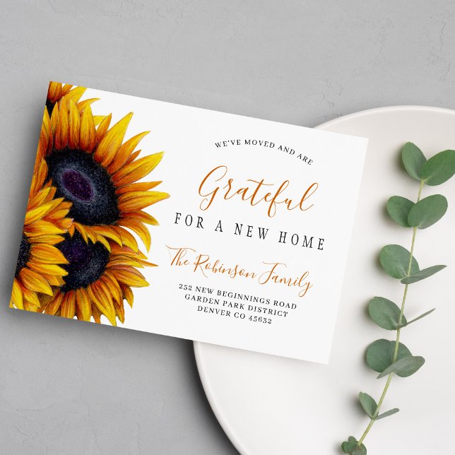 Faire-part Changement d'adresse de l'action de grâce nouvelle (Créateur téléchargé)