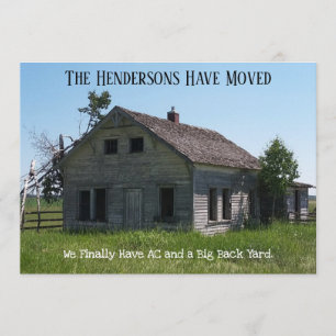 Faire-part Changement d'adresse drôle de mouvement de famille