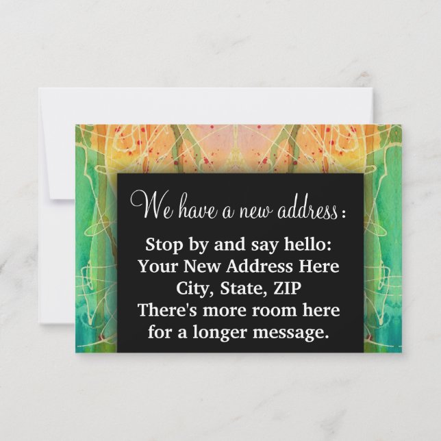 Faire-part Changement d'adresse Nous avons déménagé Maison Ch (Dos)