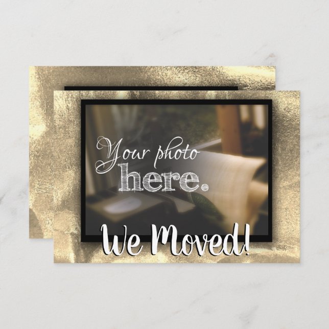 Faire-part Changement d'adresse Nous avons déménagé Maison Ch (Devant / Derrière)