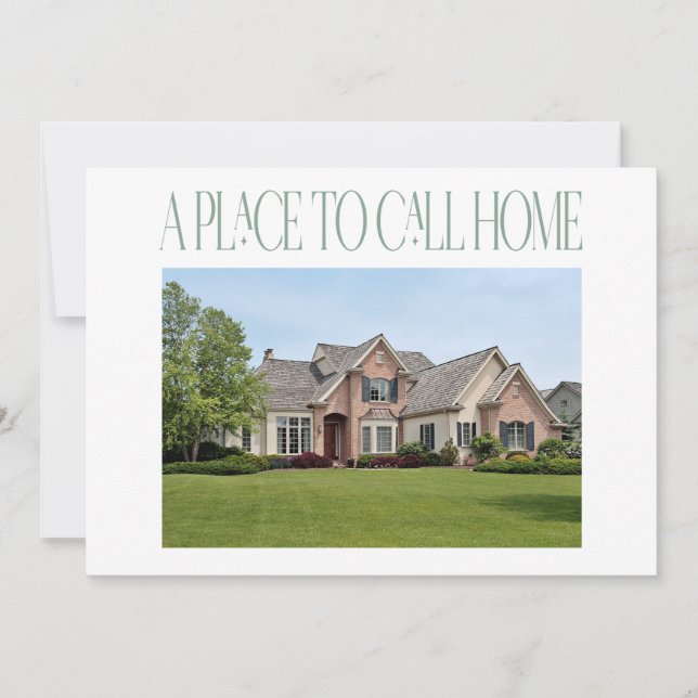 Faire-part Changement d'adresse Nouvelle photo résidentielle  (Devant)