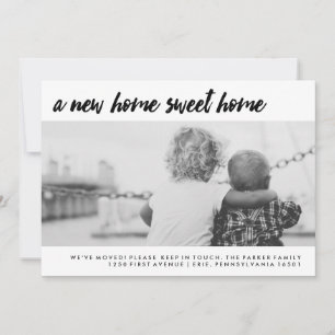 Faire-part Changement d'adresse   Photo de famille moderne