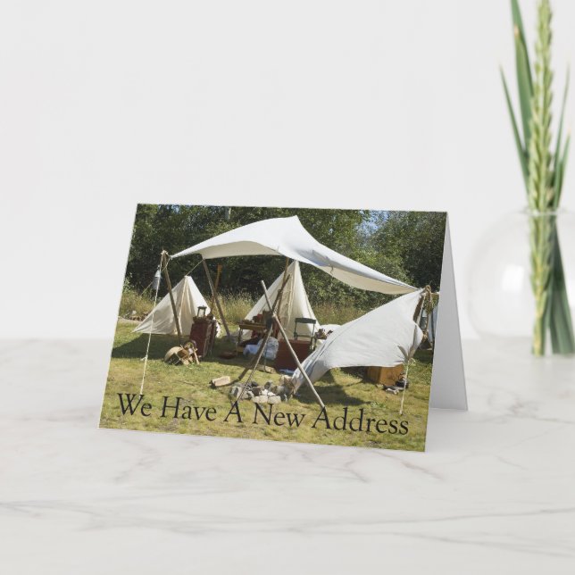 Faire-part Changement d'adresse : tente (Devant)