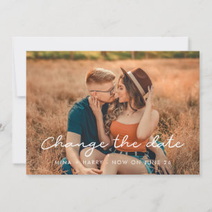 Faire-part Changement de date de mariage simple
