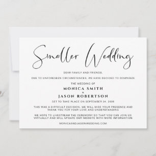 Faire-part Changement de plan pour les petits Mariages de tai