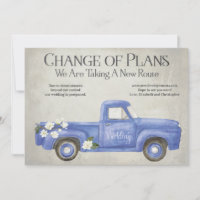 Changement de plans reportés camion bleu vintage