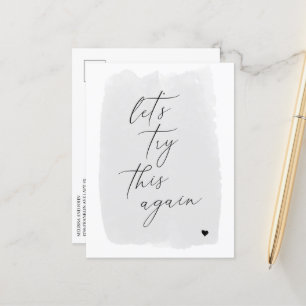 Faire-part Changer la date Calligraphie moderne Carte postale