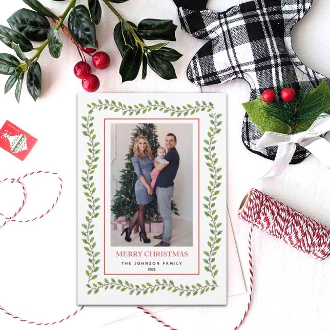 Faire-part Charrettes de verdure classique Noël de cadre (Créateur téléchargé)