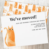 Chat orange Déménager Nouvelle Maison