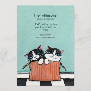 Faire-part Chats dans une boîte d'emballage  Nouveau Faire-pa