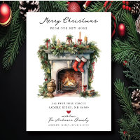 Cheminée d'hiver confortable Déménagement