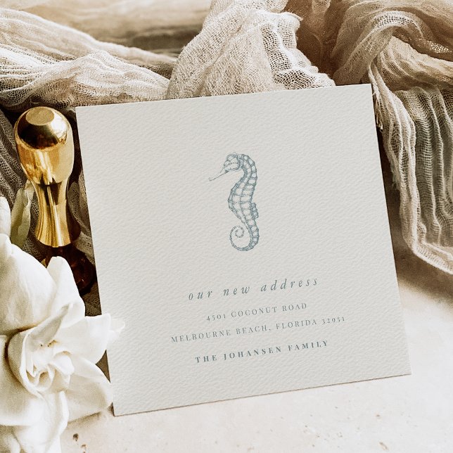 Faire-part Cheval de mer côtier Changement d'adresse Déménage (Créateur téléchargé)