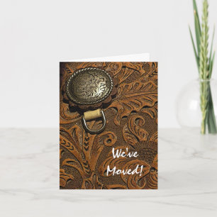 Faire-part Cheval occidental Saddle Changement d'adresse