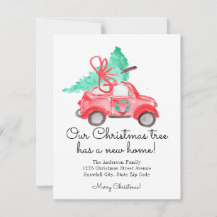 Faire-part Chic Christmas Tree New Home Voiture Amusement Scr