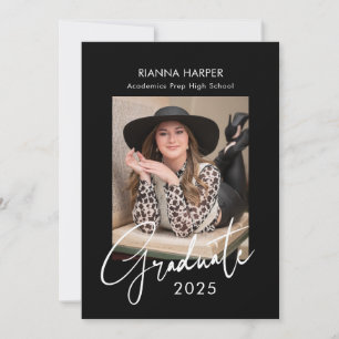 Faire-part Chic tendance 2 Photos Graduation Open House