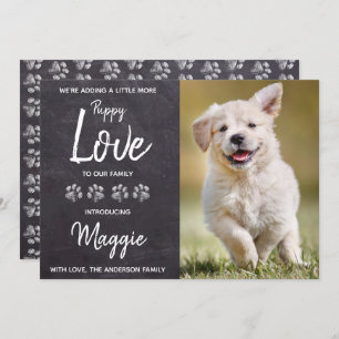 Faire-part Chien d'amour chiot Nouveau animal de compagnie