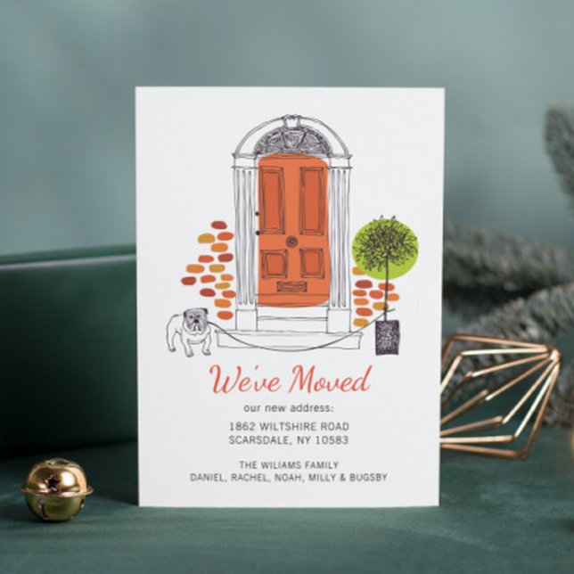 Faire-part Chien de Porte Orange que nous avons déplacé | Fai (Créateur téléchargé)