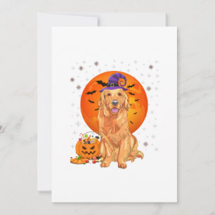 Faire-part Chien d'Halloween Golden Retriever