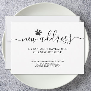 Faire-part Chien qui déménage