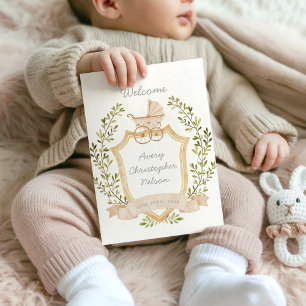 Faire-part Cimier de voiture d'enfant   Panneau d'hôpital neu