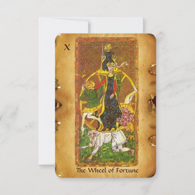 FAIRE-PART CIOTS DE RENAISSANCE ANTIQUE 10/LA ROUE DE FORTUNE (Devant)