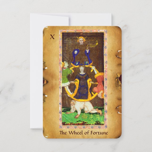 FAIRE-PART CIOTS DE RENAISSANCE ANTIQUE 10/LA ROUE DE FORTUNE (Devant)