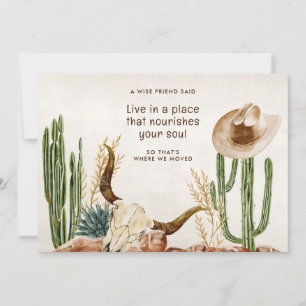 Faire-part Citation motivante sur le cactus du désert Nouvell