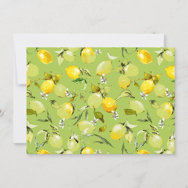Faire-part citrons aquarelle 22 (Devant)