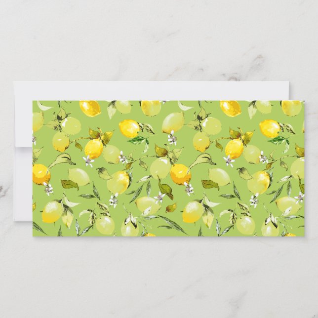 Faire-part citrons aquarelle 22 (Devant)