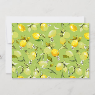 Faire-part Citrons aquarelle 22
