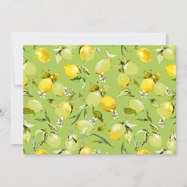 Faire-part Citrons aquarelle 22 (Devant)