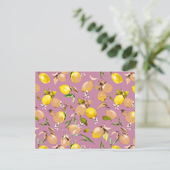 Faire-part citrons aquarelle 25 (Debout devant)