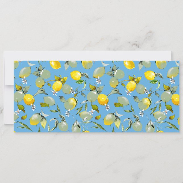 Faire-part citrons aquarelle 27 (Devant)