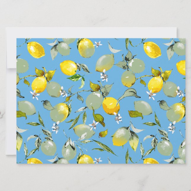 Faire-part citrons aquarelle 27 (Devant)