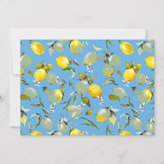 Faire-part citrons aquarelle 27 (Devant)