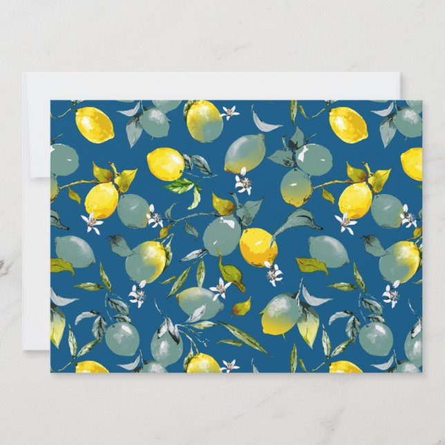 Faire-part citrons aquarelle 29 (Devant)