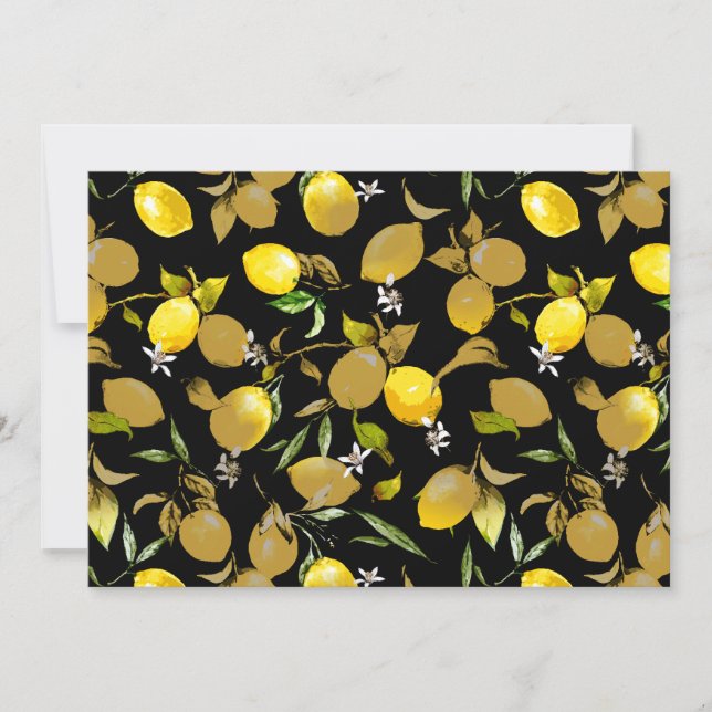 Faire-part citrons d'aquarelle 30 (Devant)