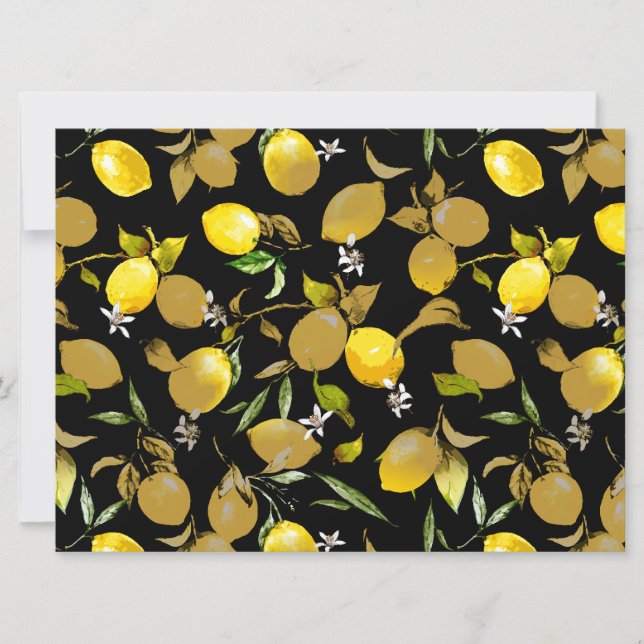 Faire-part citrons d'aquarelle 30 (Devant)