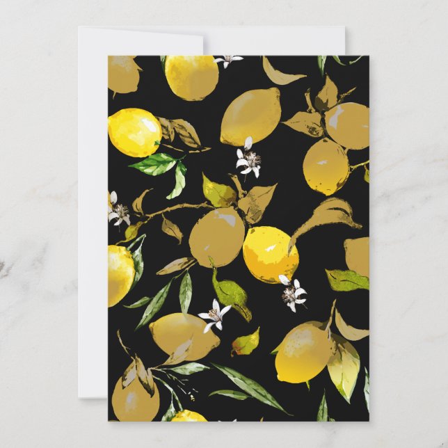Faire-part citrons d'aquarelle 31 (Devant)