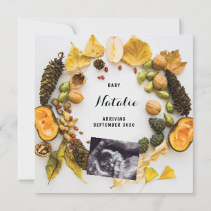 Faire-part Citrouille de grossesse Automne Automne Automne Fa