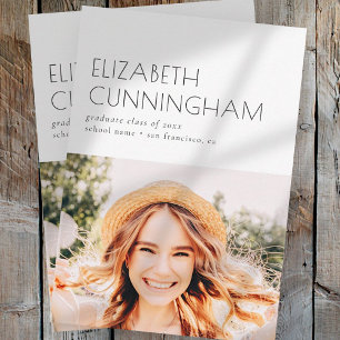 Faire-part Classe de fin d'études de 20XX Minimaliste Photo G