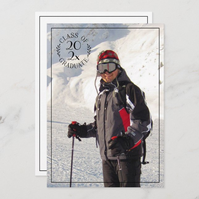 Faire-part Classe de la photographie de haut niveau Typograph (Devant / Derrière)