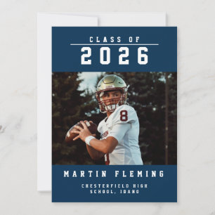 Faire-part Classe de sport de photo personnalisée de remise d