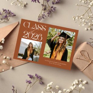 Faire-part Classe élégante de 2026 Typographie Grad Terracott