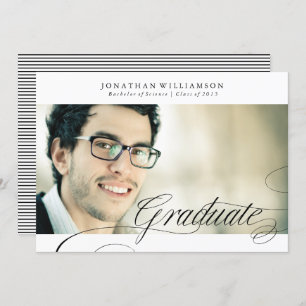 Faire-part Classé Formal Élégant Script Gradué