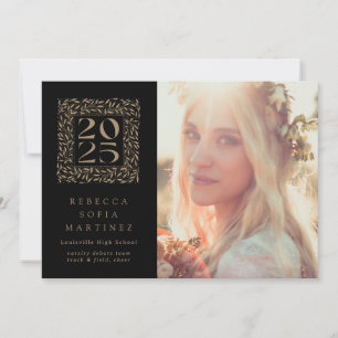 Faire-part Classe photo de l'année feuillue de 2025 Graduatio