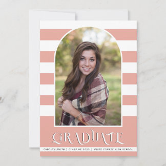 Faire-part Classe rose de 2023 Arch photo graduation