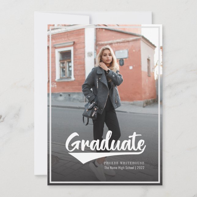 Faire-part Classe simple de 2022 2 Diplôme Photo (Devant)