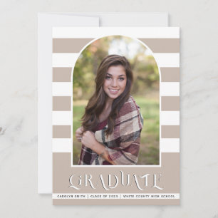 Faire-part Classe Teaupe de 2023 Arch photo graduation